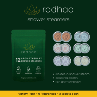 Radhaa Shower Steamers Aromatherapy - Pack of 12 Shower Bombs with Essential Oils